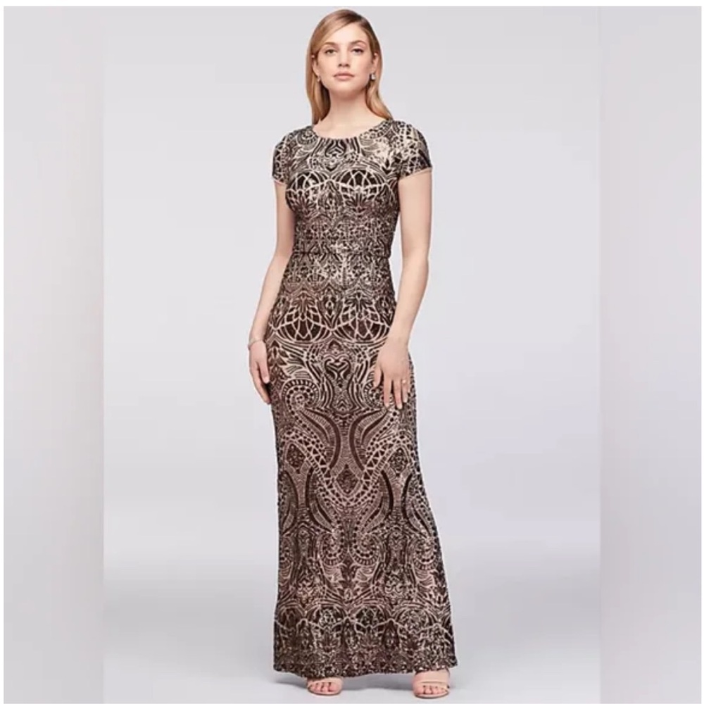 Elegant Black and Gold Women's Dress